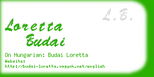 loretta budai business card